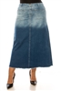 SG-89243X Shades Washed long skirt