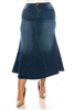 SG-89329X Indigo Wash long skirt