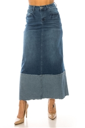 SG-89335 Two Tone long skirt