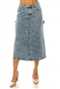 SG-89371 Dark Snow long length skirt