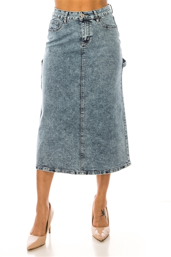 SG-89371 Dark Snow long length skirt