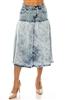 SG-89396X Light Snow midi length skirt