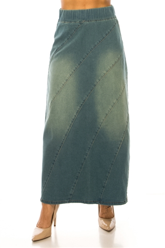 SG-89435 Vintage Wash long skirt