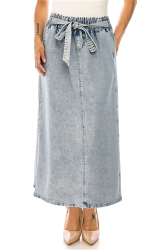 SG-89451 Snow Wash  long skirt