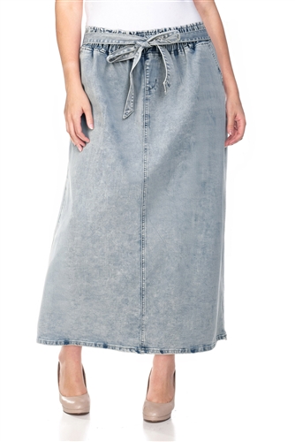SG-89451X Snow Wash  long skirt
