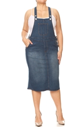 SG-97491XD Indigo Wash overall skirt