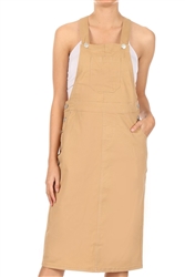SG-97550 Khaki overall skirt