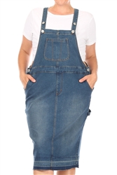 SG-97612X Vintage Wash overall skirt