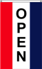 Commercial Open Vertical Flag