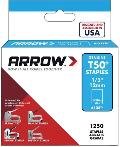 Staples T50 - 1/2" (1250/PKG)