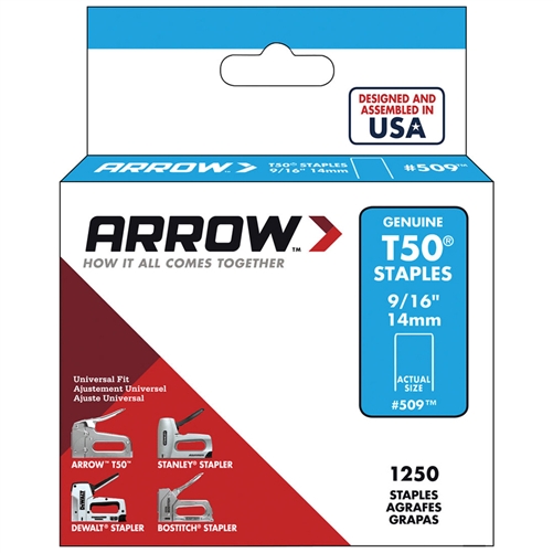 Staples T50 - 9/16" (1250/PKG)