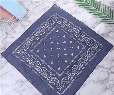 Bandana Face Cover - Gray (Washable)