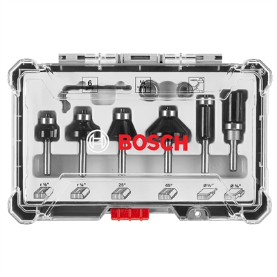 Router Bit 6pc Trim  & Edging 1/4" Shank Bosch# RBS006TES