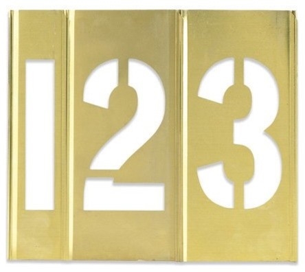 3" Brass Stencils- Numbers