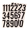 3" Black Adhessive Stickers- Numbers