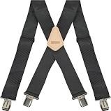 2" Black Work Suspenders