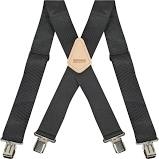 2" Black Work Suspenders