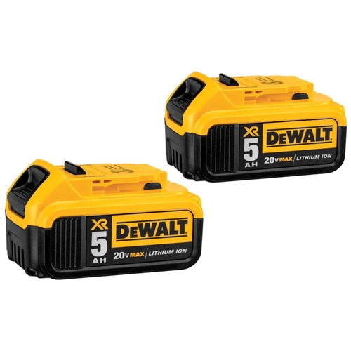 DeWalt 20 Volt  Batteries (2-PACK) - 5.0 AMP