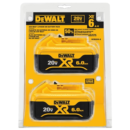 DeWalt 20 Volt  Battery - 6.0 AMP 2-Pack