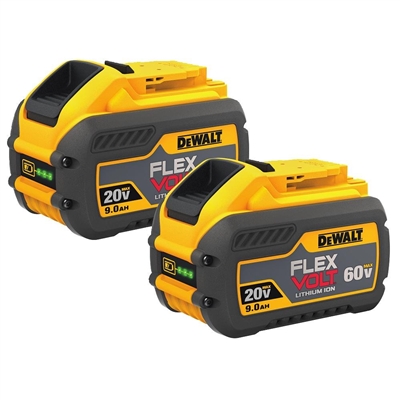 DeWalt Flex Volt 60 Volt  Batteries - 9.0 AMP 2-Pack #DCB609-2