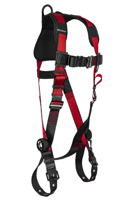HARNESS, TRADESMAN PRO -1D 2X/3X RED W/ TONGUE BUCKLES -FALLTECH #7008C-2X/3X