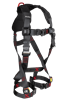HARNESS, FT-IRON -1D 2X/3X BLACK/RED W/Q.C. BUCKLES -FALLTECH #8141B2X3X