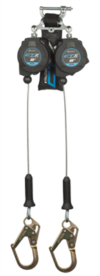8' CTXâ„¢ Cable Class 2 Leading Edge Personal SRL-P, Twin-leg with Steel Mini Rebar Hooks #83208TP0