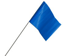 Blue Plastic Marking Flag