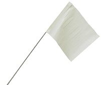 White Plastic Marking Flag