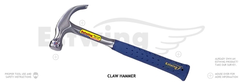 16 oz. Solid Steel Claw Hammer