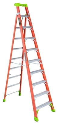 Type 1A 10' Cross Step Fiberglass Step Ladder