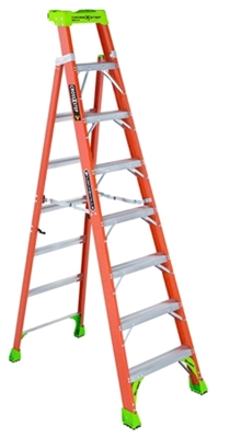 Type 1A 8' Cross Step Fiberglass Step Ladder