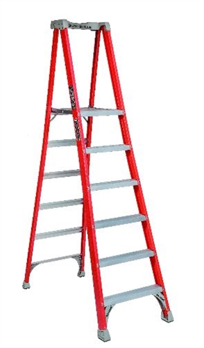Ladder, Platform - 6 Step Fiberglass