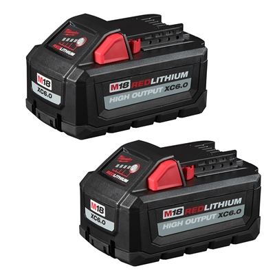 Battery, Milwaukee M18 - 6.0 Amp High Output (2 / PK) #48-11-1862