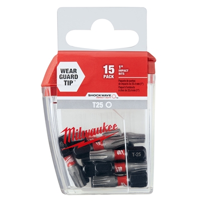 Pack, T25 Torx Insert Bits - 15pc. #48-32-5014