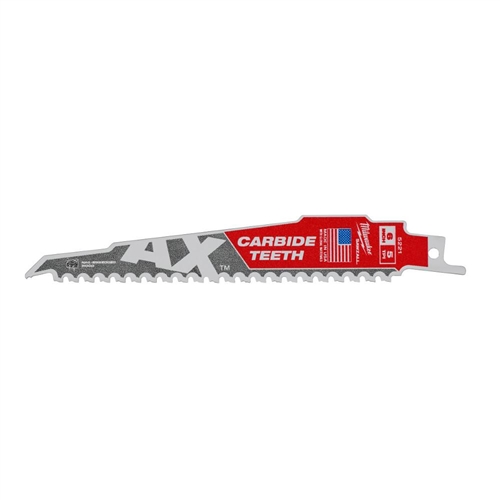 Blade, Sawzall - Carbide Teeth Wood Ax (MILWAUKEE) (6" 5T) **1 pack