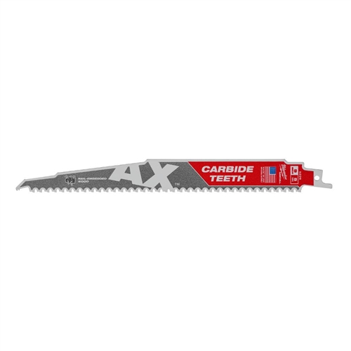 Blade, Sawzall - Carbide Teeth Wood Ax (MILWAUKEE) (9" 5T) **1 pack