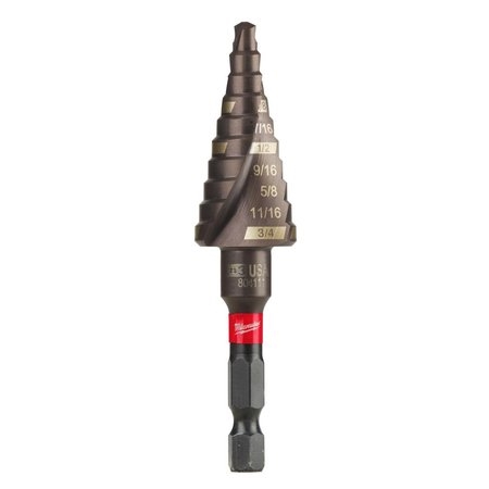 Bit, Step Drill- (3/16" - 3/4") #3 Milwaukee