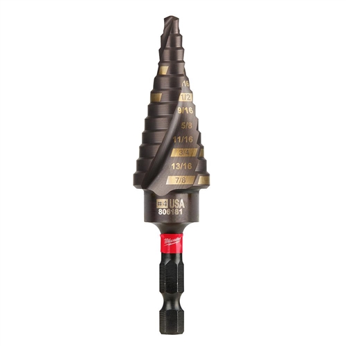 Bit, Step Drill- (3/16" - 7/8") #4 Milwaukee