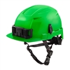 Milwaukee Type 2 Class E Unvented Front Brim Helmet Green #48-73-1327
