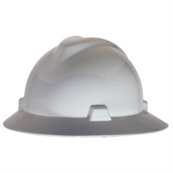 Full Brim V-Gard Hat- WHITE