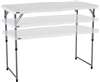 48" x 24" Plastic Top White Folding Table