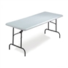72" x 30" Plastic Top White Folding Table