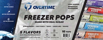 OVERTIME Real Sugar Electrolyte 3oz Freeze Pops (150 / case)