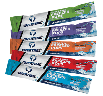OVERTIME **SUGAR FREE** Electrolyte 3oz Freeze Pops (150 / case)