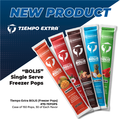 OVERTIME Real Sugar TIEMPO Tropical Flavors Electrolyte 3oz Freeze Pops (150 / case)