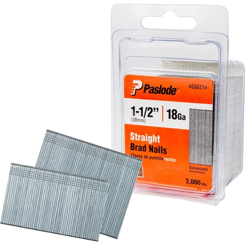 Nails, Brad -1-1/2" 18GA Galvanized (2M/BX.) Paslode #650214