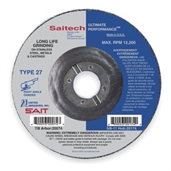 Grinding Wheel - 4-1/2" Stainless (Type 27)
