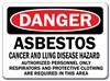Danger Sign- Asbestos