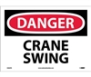 Danger Sign- Crane Swing (Stick-On) Vinyl